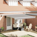 Tenda retrattile Grigio Chiaro 400 × 300 cm Tessuto e Alluminio
