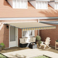 Tenda retrattile Verde e giallo 400 × 350 cm Poliestere