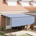 Tenda retrattile Blu e Bianco 400 × 300 cm