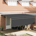 Tenda retrattile Antracite 450 × 300 cm Poliestere e Alluminio