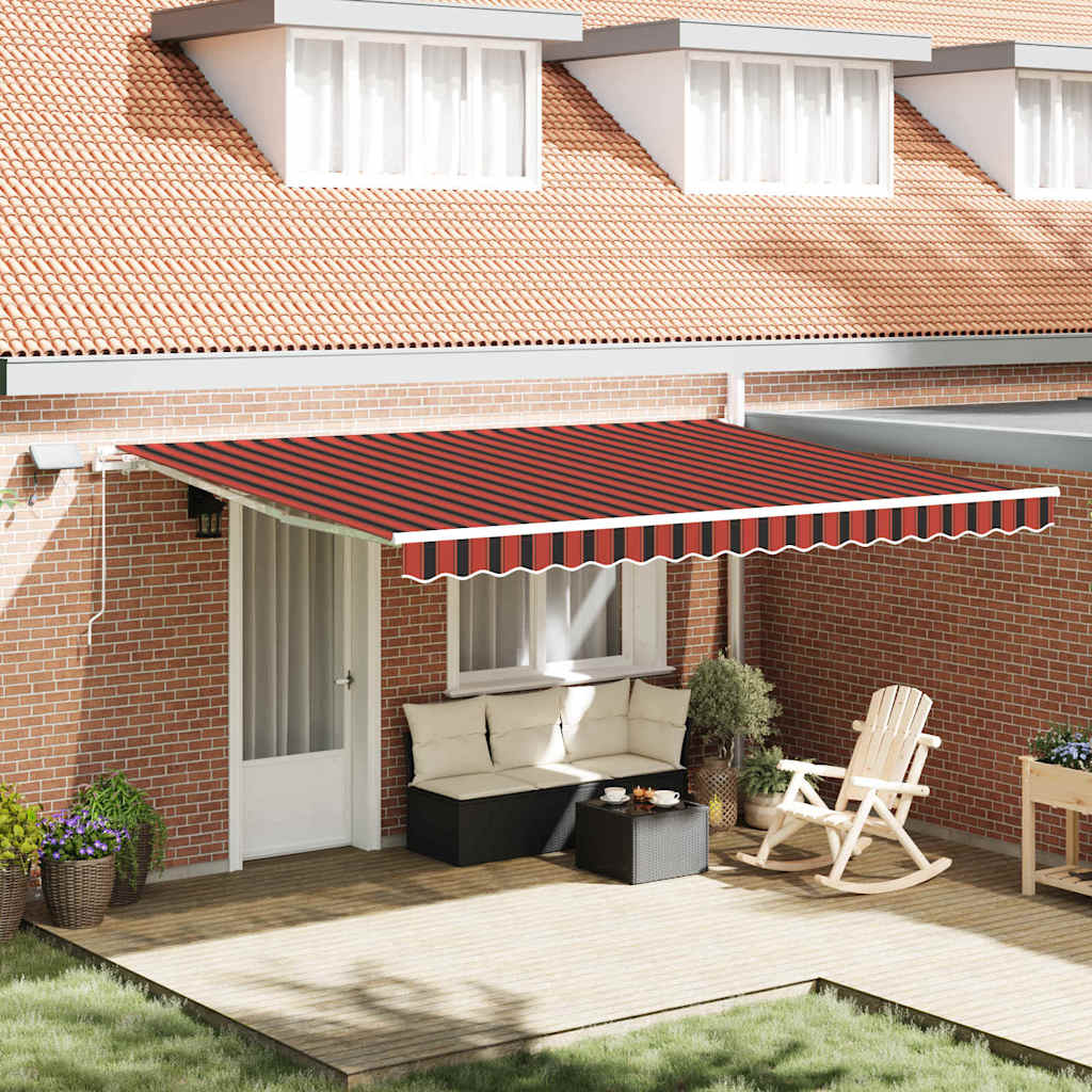 Tenda retrattile arancione e marrone 450 × 300 cm