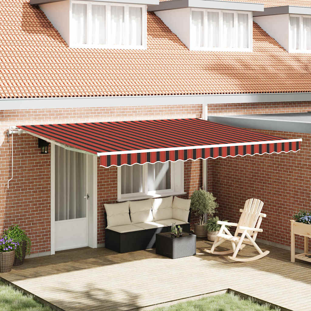 Tenda retrattile arancione e marrone 450 × 300 cm