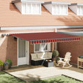 Tenda retrattile arancione e marrone 450 × 300 cm