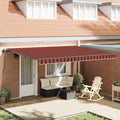 Tenda retrattile arancione e marrone 450 × 300 cm