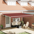 Tenda retrattile Arancione e Marrone 450 x 300 x 165 cm