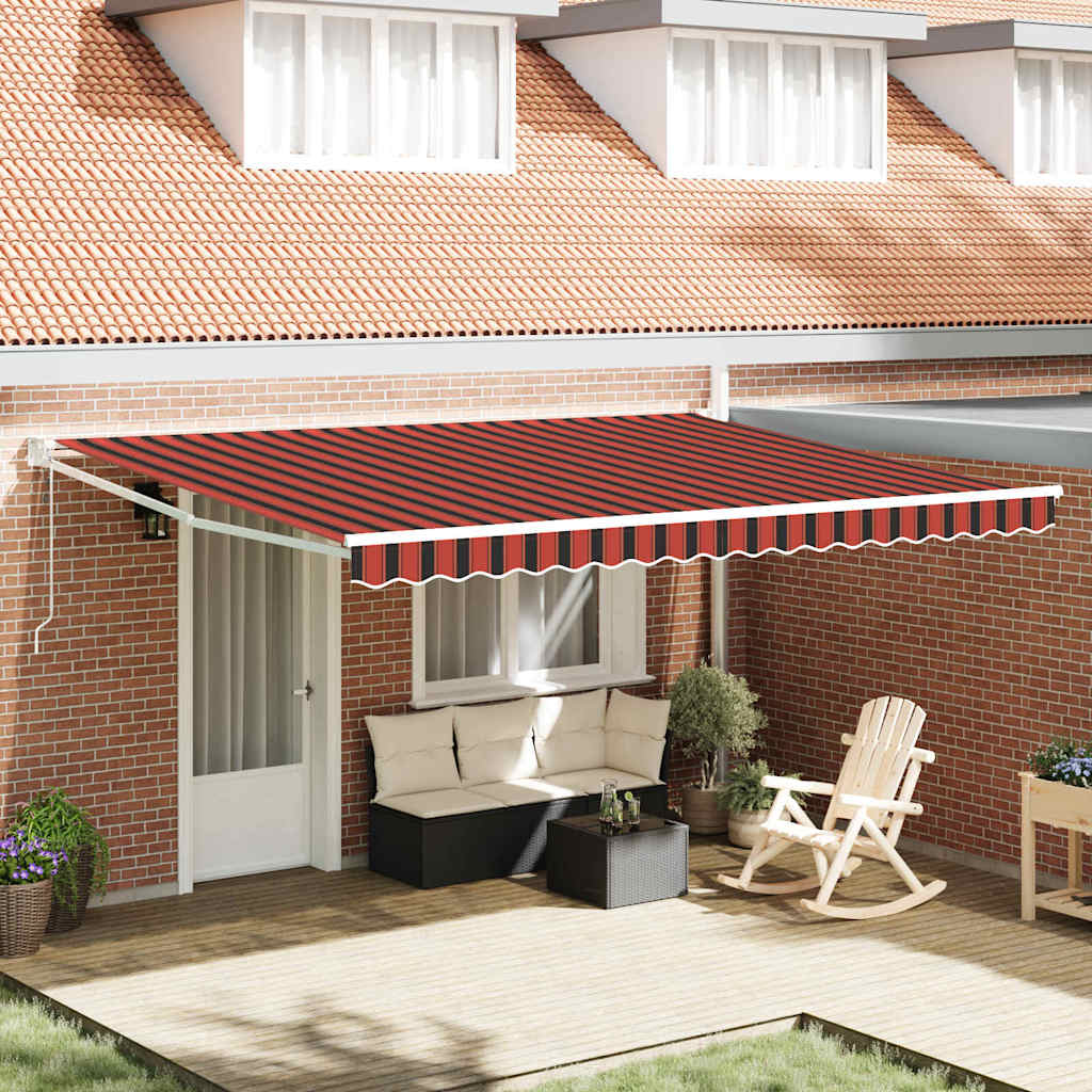 Tenda retrattile Arancione e Marrone 450 x 300 x 165 cm