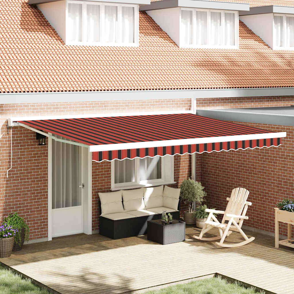 Tenda retrattile Arancione e Marrone 450 x 300 x 165 cm