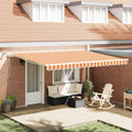 Tenda retrattile Giallo e Arancione 450 × 300 cm Poliestere