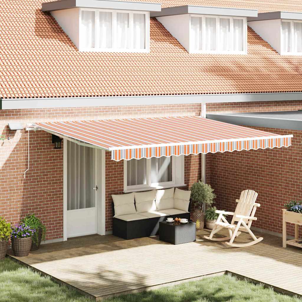 Tenda retrattile Multicolore 450 × 300 cm Tessuto e Alluminio