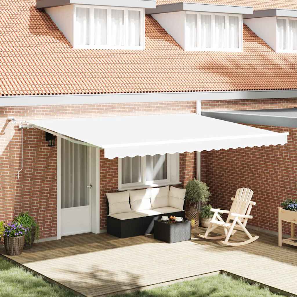 Tenda retrattile Bianco 450 × 300 cm Poliestere