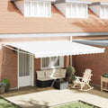 Tenda retrattile Bianco 450 x 300 x 165 cm Poliestere e Metallo