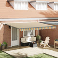 Tenda retrattile Verde e giallo 450 × 300 cm Poliestere