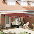 Tenda retrattile arancione e marrone 450 × 350 cm