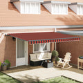 Tenda retrattile arancione e marrone 450 × 350 cm Poliestere