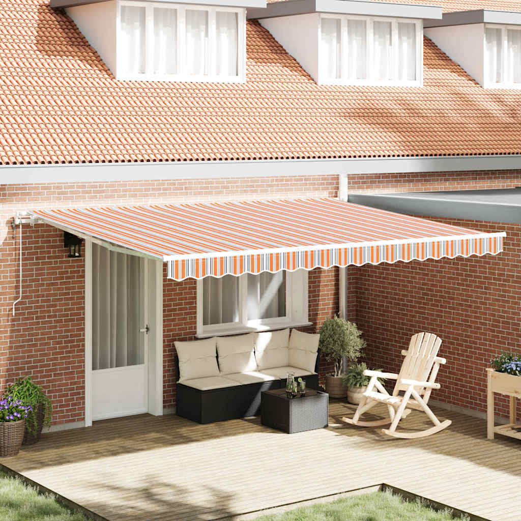 Tenda retrattile Multicolore 450 × 350 cm Tessuto e Alluminio