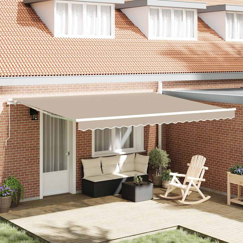 Tenda retrattile Beige 450 x 350 x 165 cm