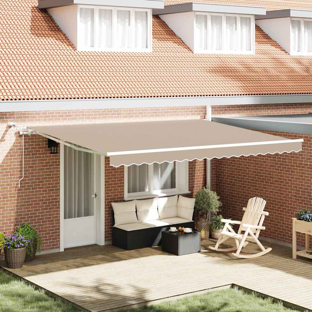 Tenda retrattile Beige 450 × 350 cm Poliestere