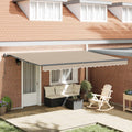 Tenda retrattile Beige 450 × 350 cm Poliestere e Alluminio