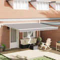 Tenda retrattile Grigio Chiaro 450 × 350 cm Tessuto e Alluminio