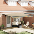 Tenda retrattile Verde e giallo 450 × 350 cm Poliestere