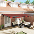 Tenda retrattile arancione e marrone 500 × 300 cm