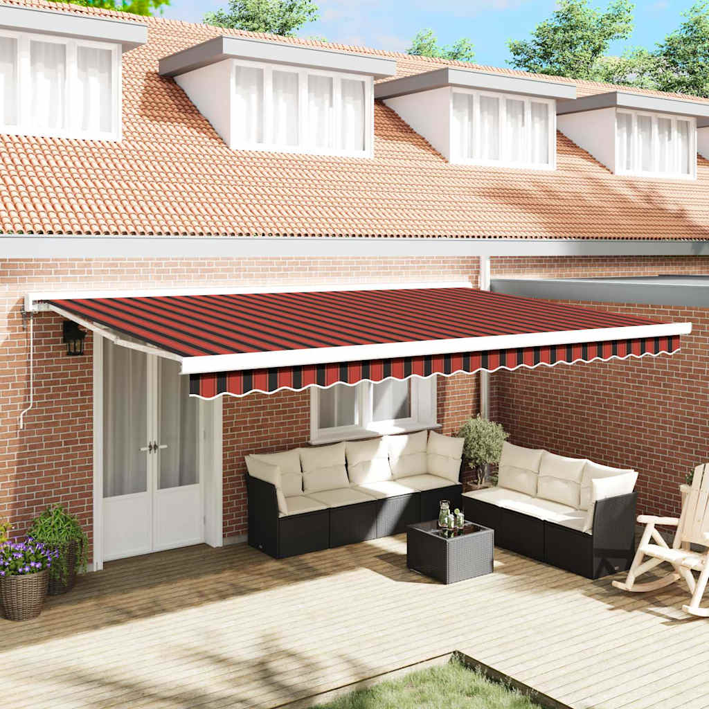 Tenda retrattile Arancione e Marrone 500 x 300 x 165 cm