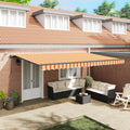 Tenda retrattile Giallo e Arancione 500 × 300 cm Poliestere