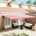 Tenda retrattile Rosso e Bianco 500 x 300 x 165 cm