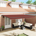Tenda retrattile arancione e marrone 500 × 350 cm