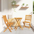 Set Bistro da Giardino 3 pz Marrone Legno di Acacia Massello