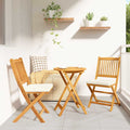 Set Bistro da Giardino 3 pz Marrone Legno di Acacia Massello