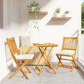 Set Bistro da Giardino 3 pz Marrone Legno di Acacia Massello