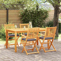 Sedia pieghevole 4 pz Grigio Legno massello di acacia