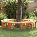 Panchina per Alberi 8 -Seater 2 pz 160 x 80 x 45cm Naturale