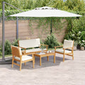 Set Divano da Giardino 4 pz 4-Numero di posti Marrone