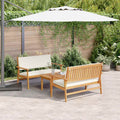 Set Divano da Giardino 3 pz 4-Numero di posti Marrone