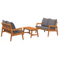 Set bistrot 3 pz Marrone Legno di Acacia Massello