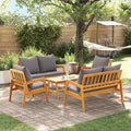 Set bistrot 5 pz Marrone Legno di Acacia Massello