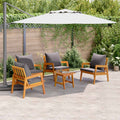 Set bistrot 5 pz Marrone Legno di Acacia Massello