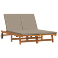 Lettino da sole Marrone 125 x 200 x 84 cm