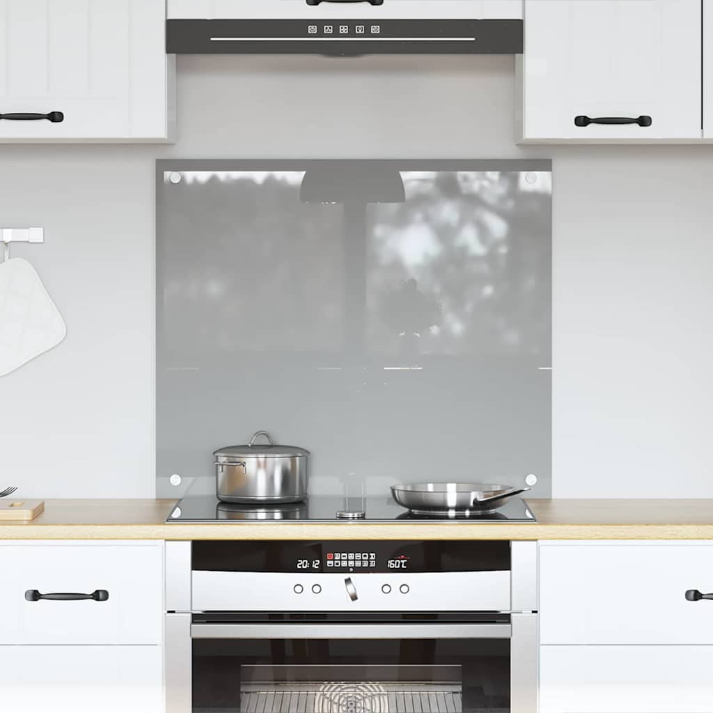 Schienale da cucina Grigio chiaro 70 x 60 cm vetro temperato