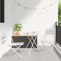 Sedia Pieghevole da Giardino 2 pz Bianco