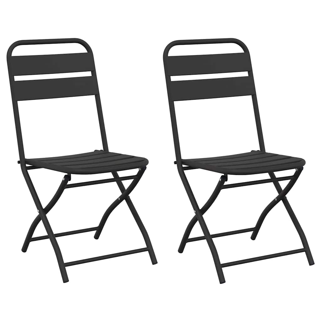 Sedia Pieghevole da Giardino 2 pz Antracite