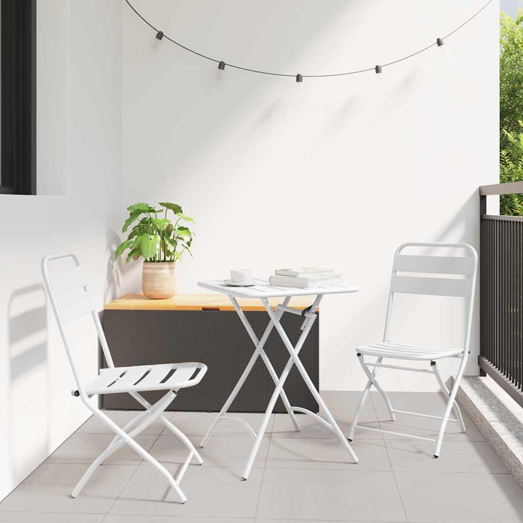 Set bistrot 3 pz Bianco Acciaio