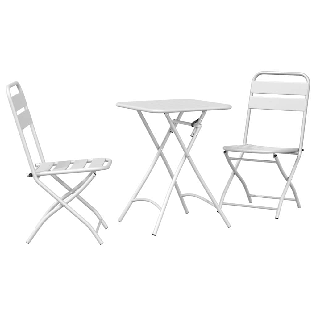 Set bistrot 3 pz Bianco Acciaio