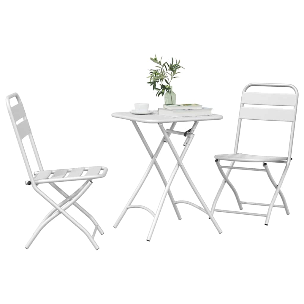 Set bistrot 3 pz Bianco Acciaio