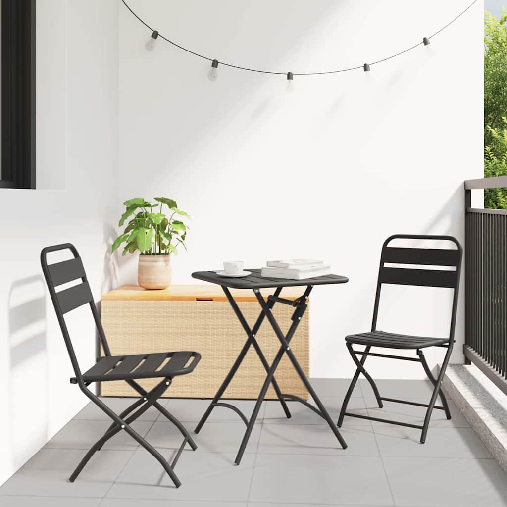 Set bistrot 3 pz Antracite Acciaio