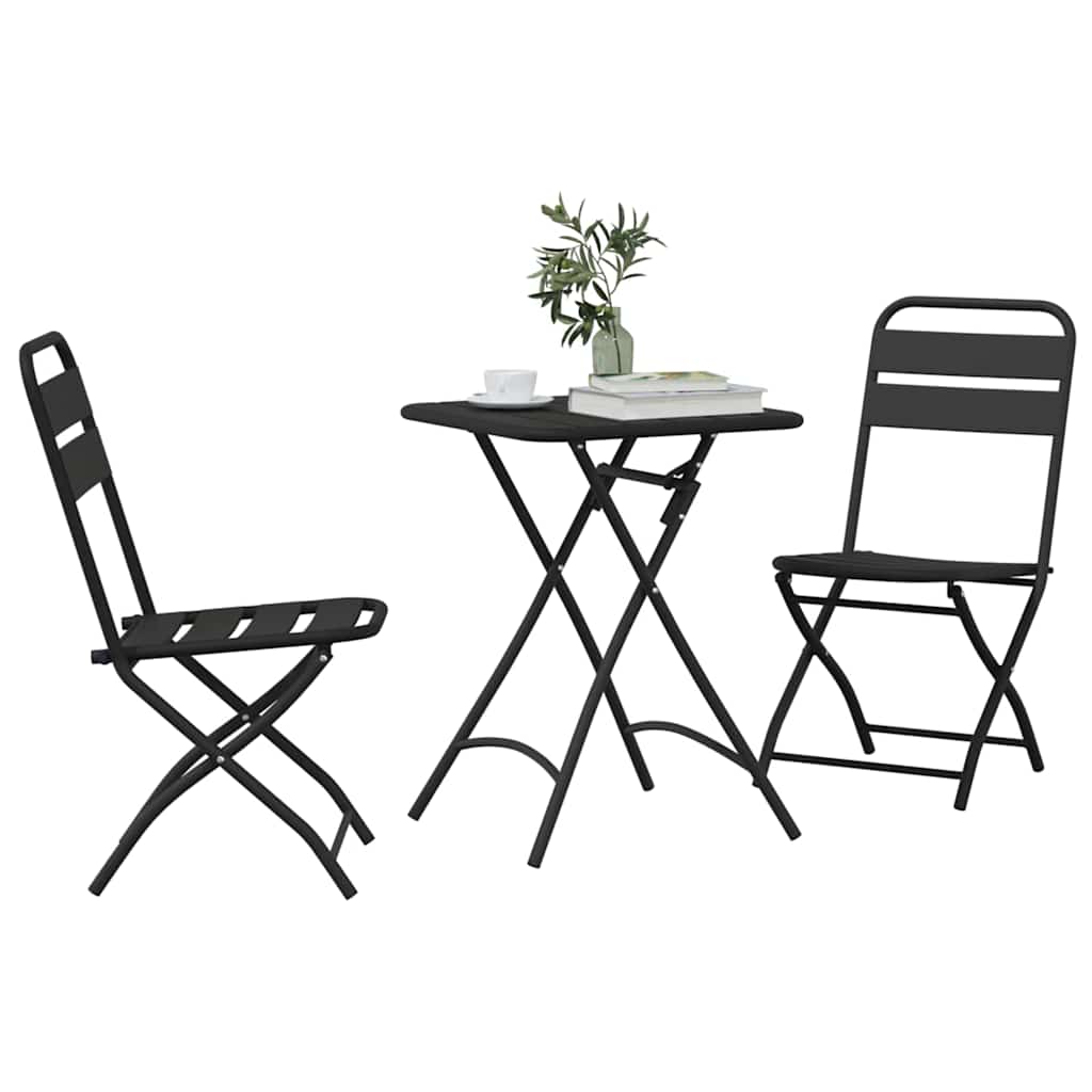 Set bistrot 3 pz Antracite Acciaio