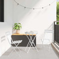 Sedia Pieghevole da Giardino 2 pz Bianco Metallo