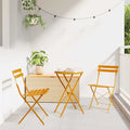 Sedia Pieghevole da Giardino 2 pz Senape Metallo